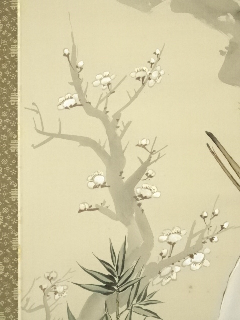 道具 ] - 道具 村田秀峰筆 松竹梅鶴亀 肉筆絹本掛軸（共箱・二重箱